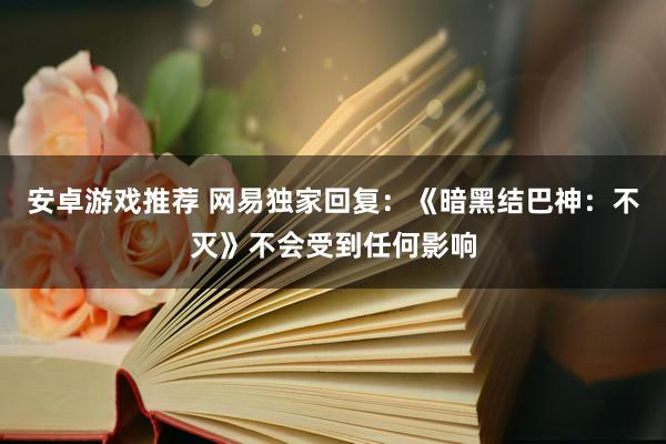 安卓游戏推荐 网易独家回复：《暗黑结巴神：不灭》不会受到任何影响