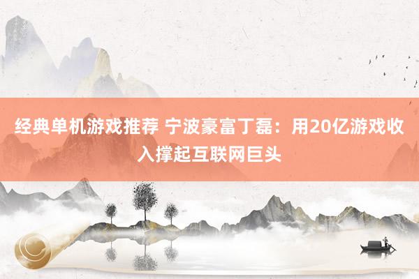 经典单机游戏推荐 宁波豪富丁磊：用20亿游戏收入撑起互联网巨头